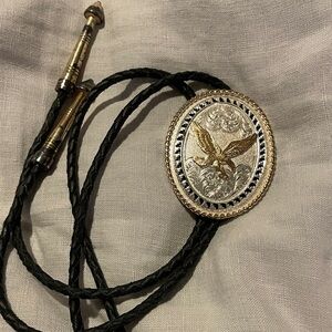 Montana Silversmiths Silver and Gold Eagle Bolo Tie